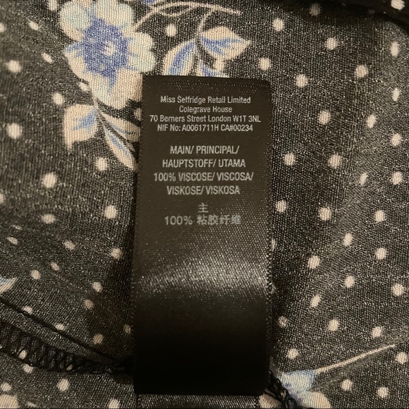MISS SELFRIDGE - NEVER WORN Navy floral dress - Picture 5 of 5